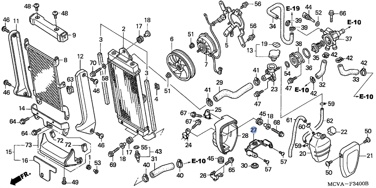 Honda OEM part 19114-MCV-R10
