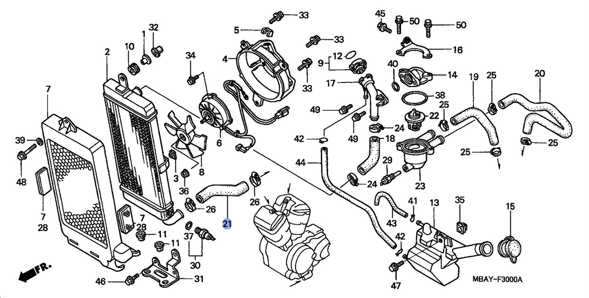 Honda OEM part 19115-MBA-000
