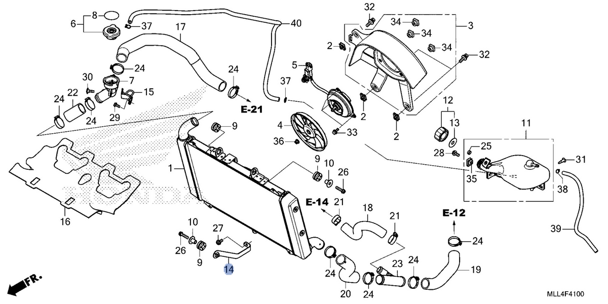 Honda OEM part 19115-MLL-D00