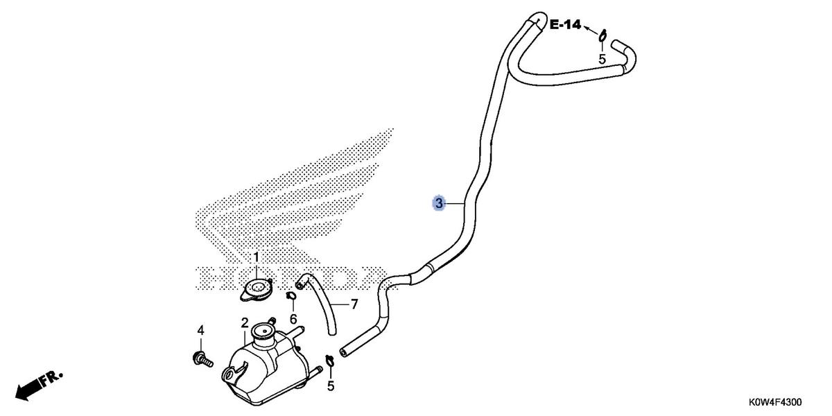 Honda OEM part 19118-K0W-N00