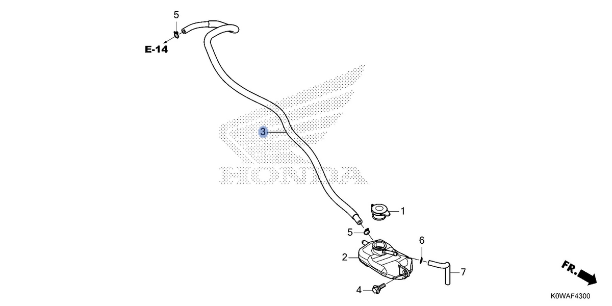 Honda OEM part 19118-K1Z-J10