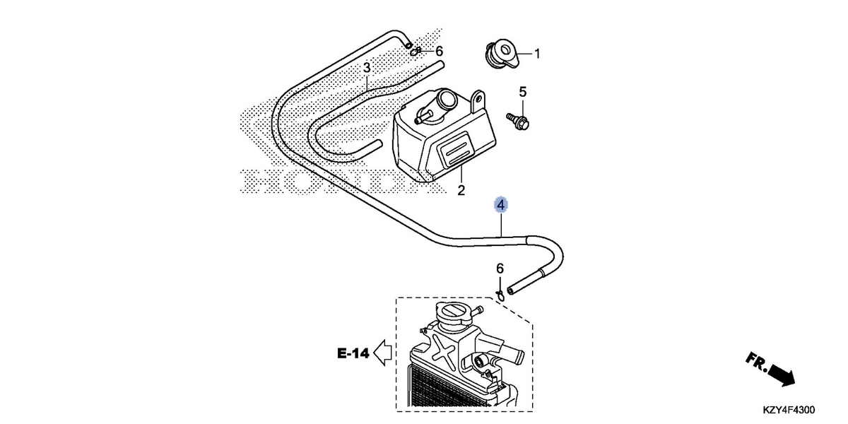 Honda OEM part 19118-KWN-710