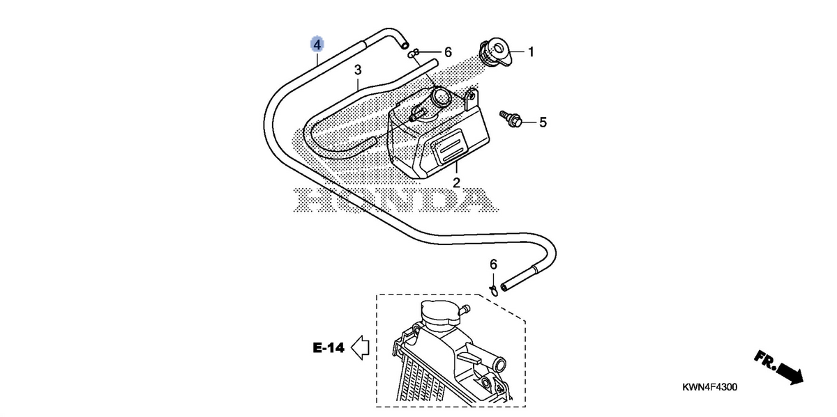 Honda OEM part 19118-KWN-900