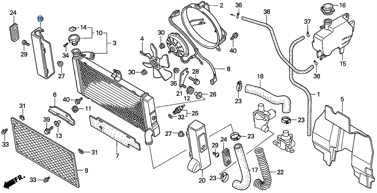 Honda OEM part 19118-MZ0-000