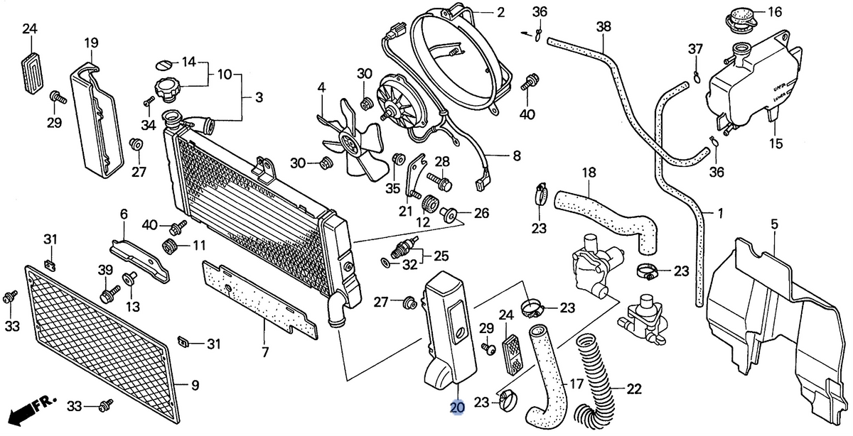 Honda OEM part 19119-MZ0-000