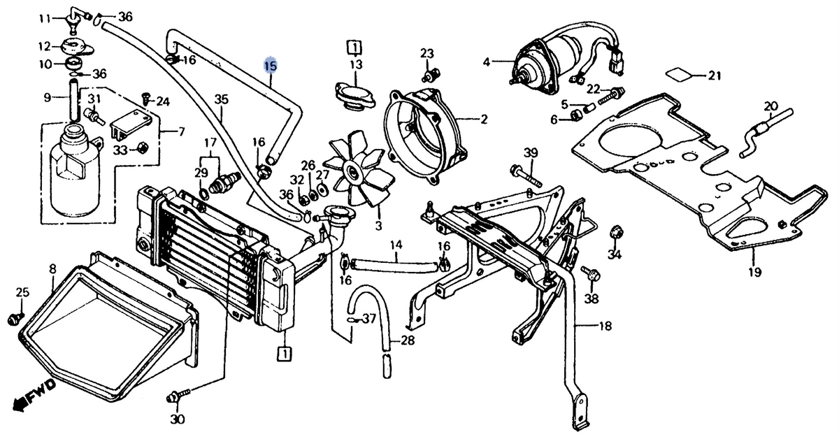 Honda OEM part 19122-KN7-670