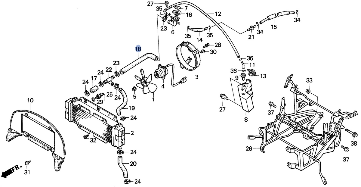 Honda OEM part 19123-KS4-000