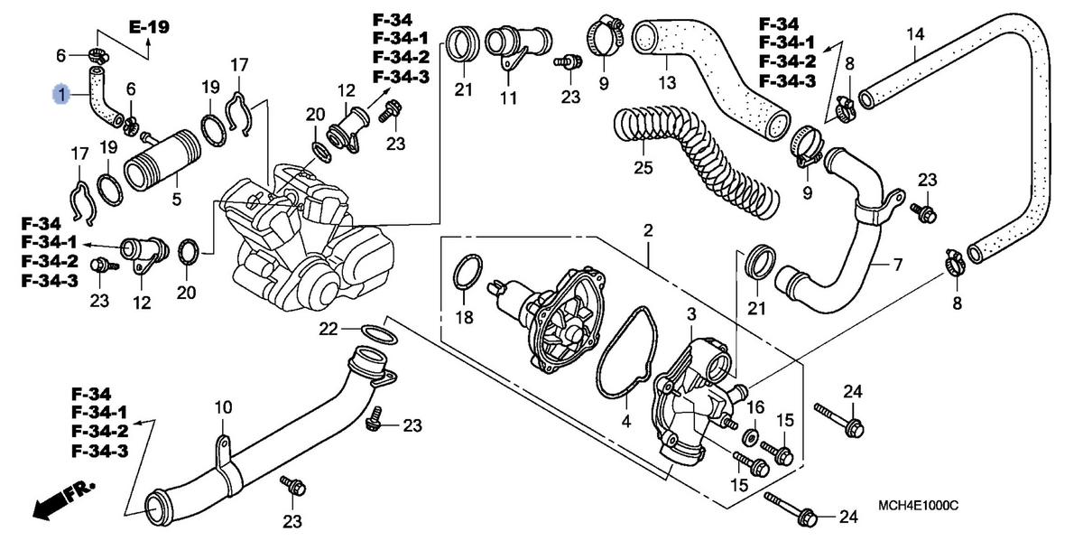Honda OEM part 19123-MCH-000