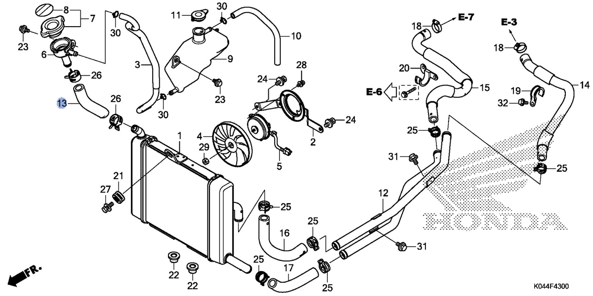 Honda OEM part 19126-K04-930