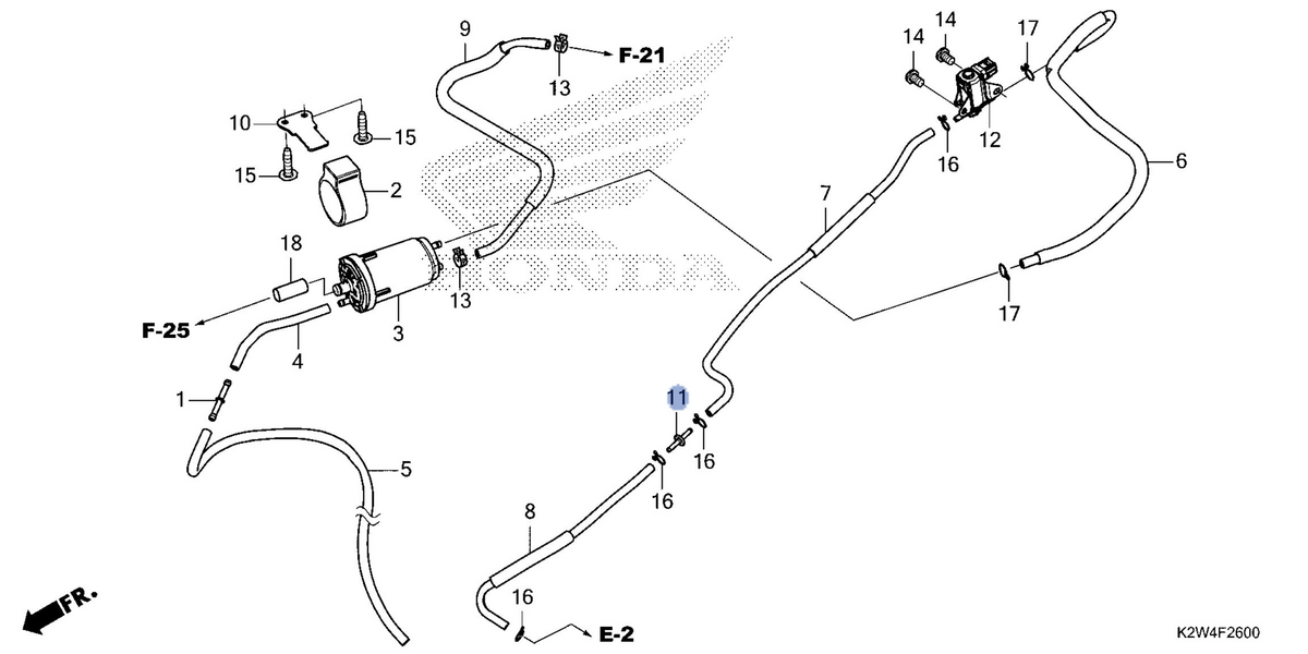 Honda OEM part 19126-K1M-K10
