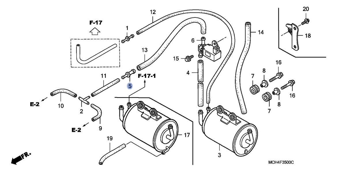 Honda OEM part 19126-KM1-010
