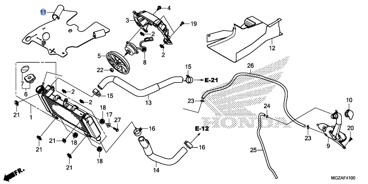 Honda OEM part 19126-MGZ-J00