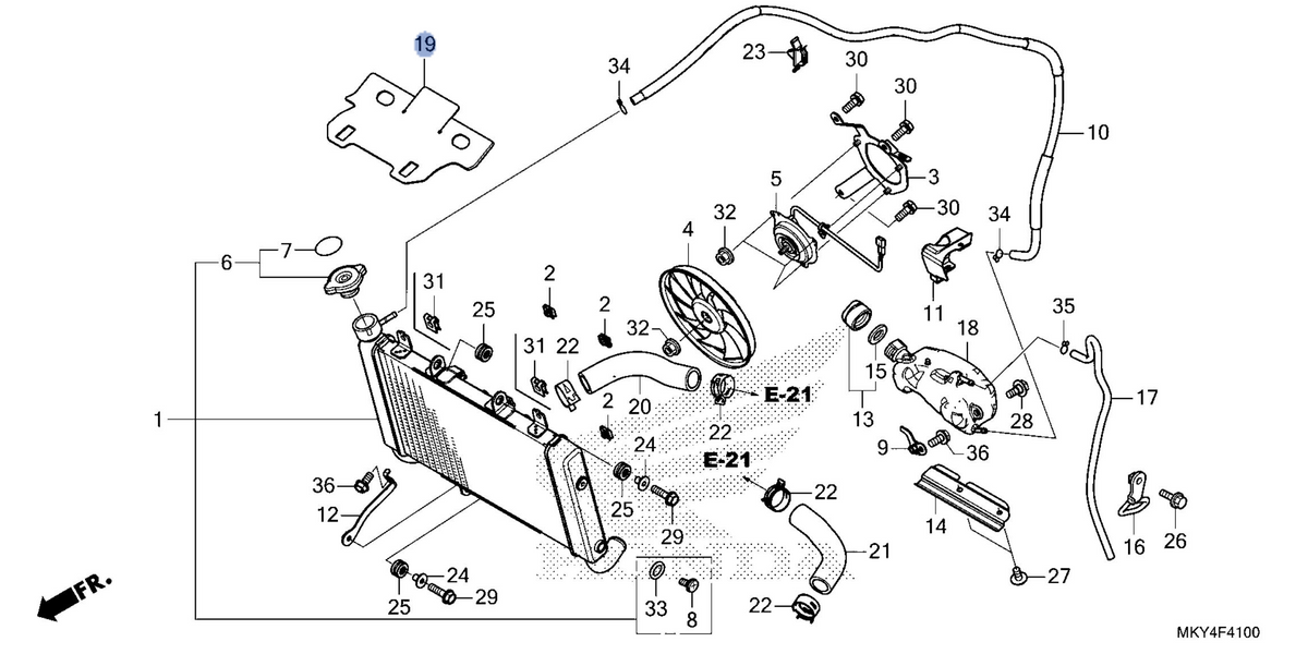 Honda OEM part 19126-MKN-D50
