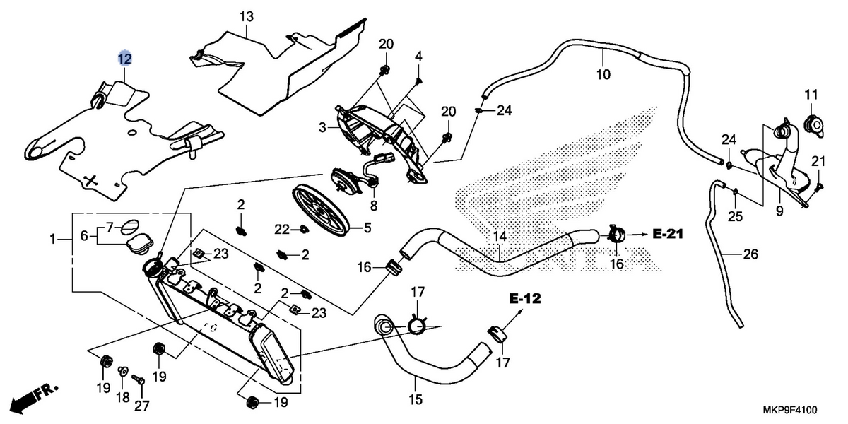 Honda OEM part 19126-MKP-J00