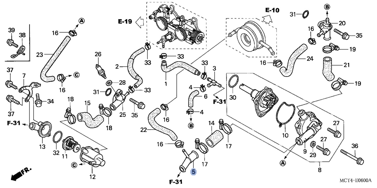 Honda OEM part 19127-MCT-000