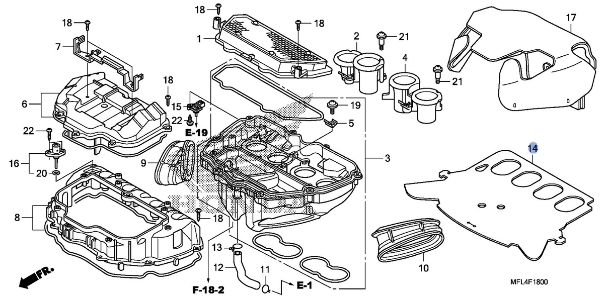 Honda OEM part 19127-MFL-000
