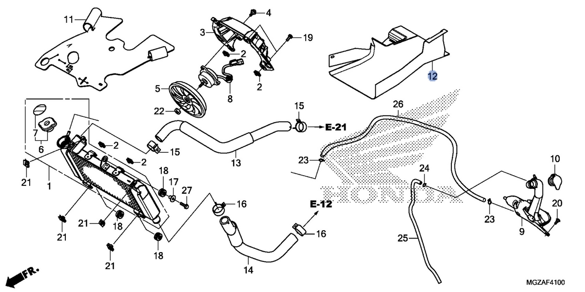 Honda OEM part 19127-MGZ-J01