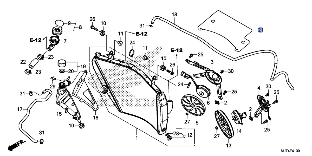 Honda OEM part 19127-MJT-E00