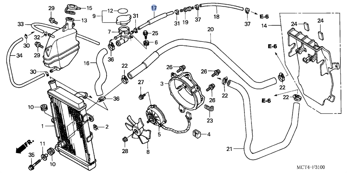 Honda OEM part 19128-MCT-940