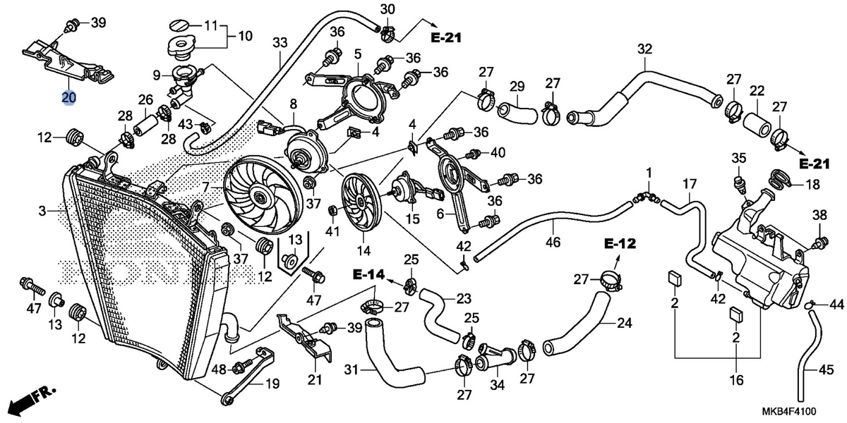 Honda OEM part 19128-MFL-010
