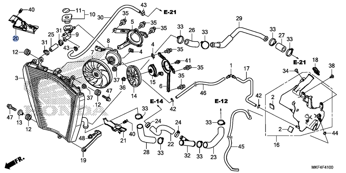 Honda OEM part 19128-MKF-D40