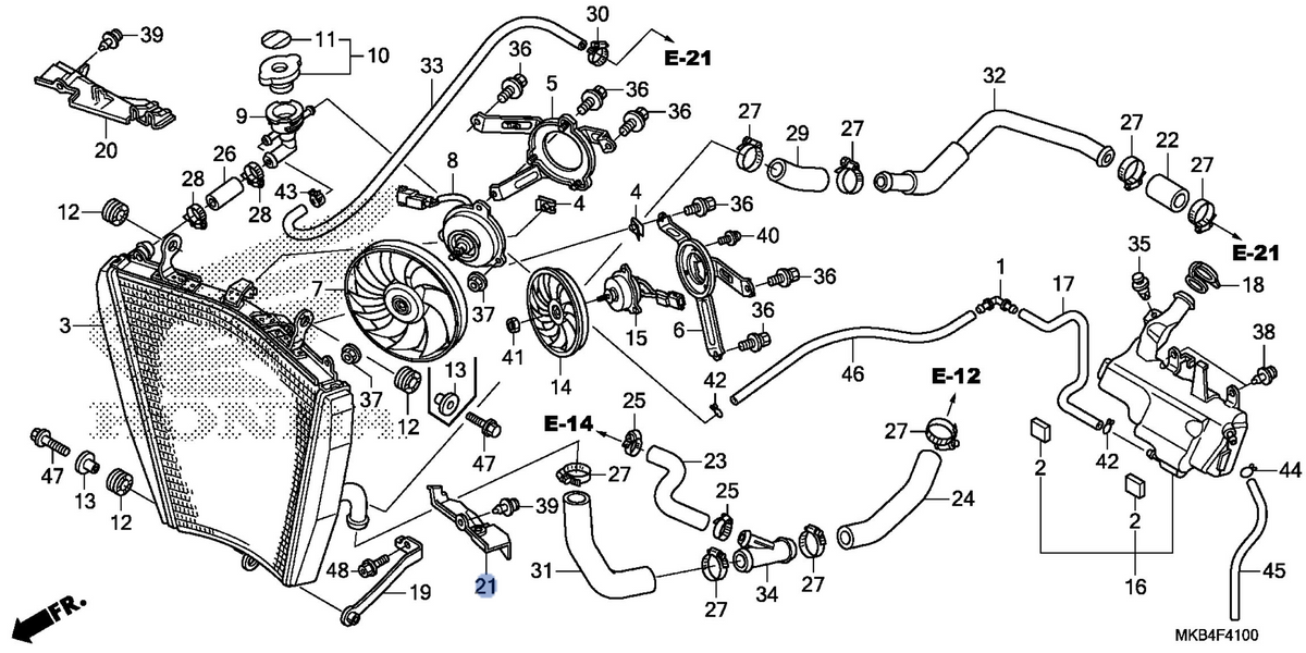 Honda OEM part 19129-MFL-000
