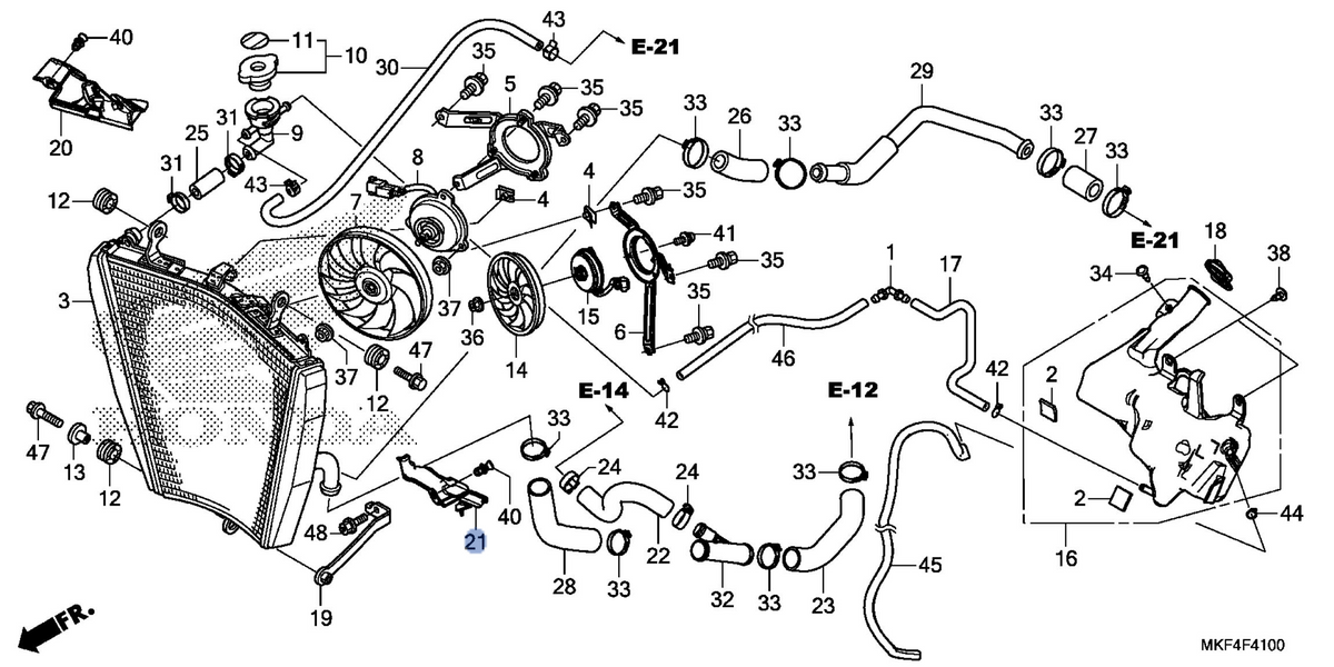 Honda OEM part 19129-MKF-D40
