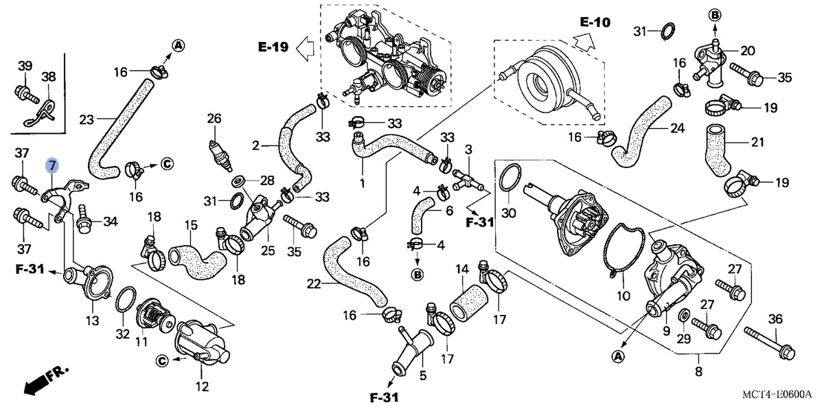 Honda OEM part 19130-MCT-000