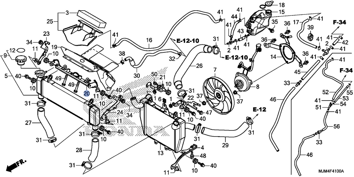Honda OEM part 19130-MJM-D00