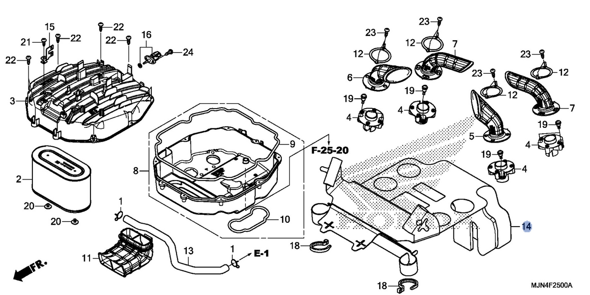 Honda OEM part 19130-MJN-A00