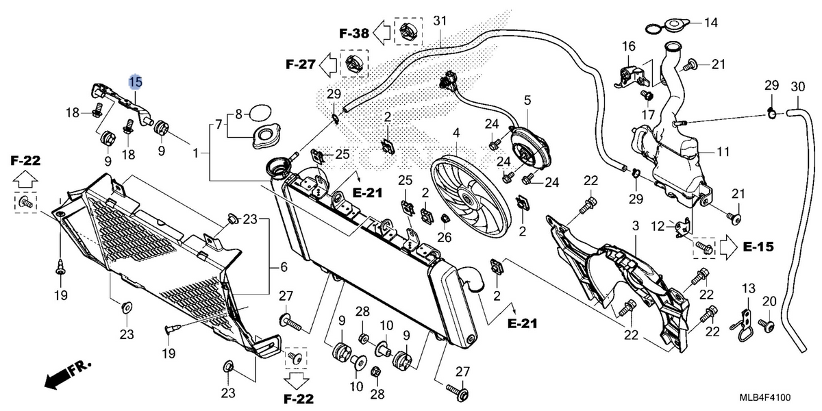 Honda OEM part 19130-MLB-D00