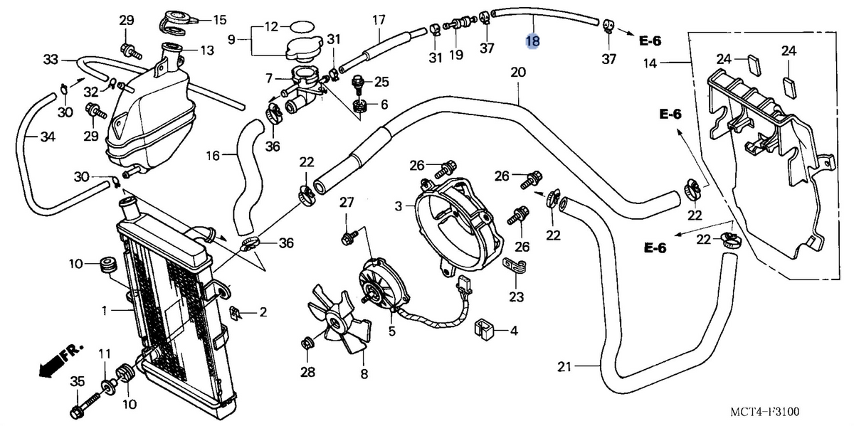 Honda OEM part 19131-MCT-010