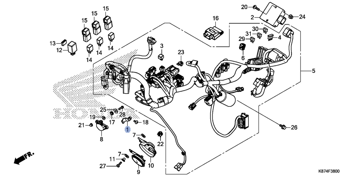 Honda OEM part 19136-K87-A00