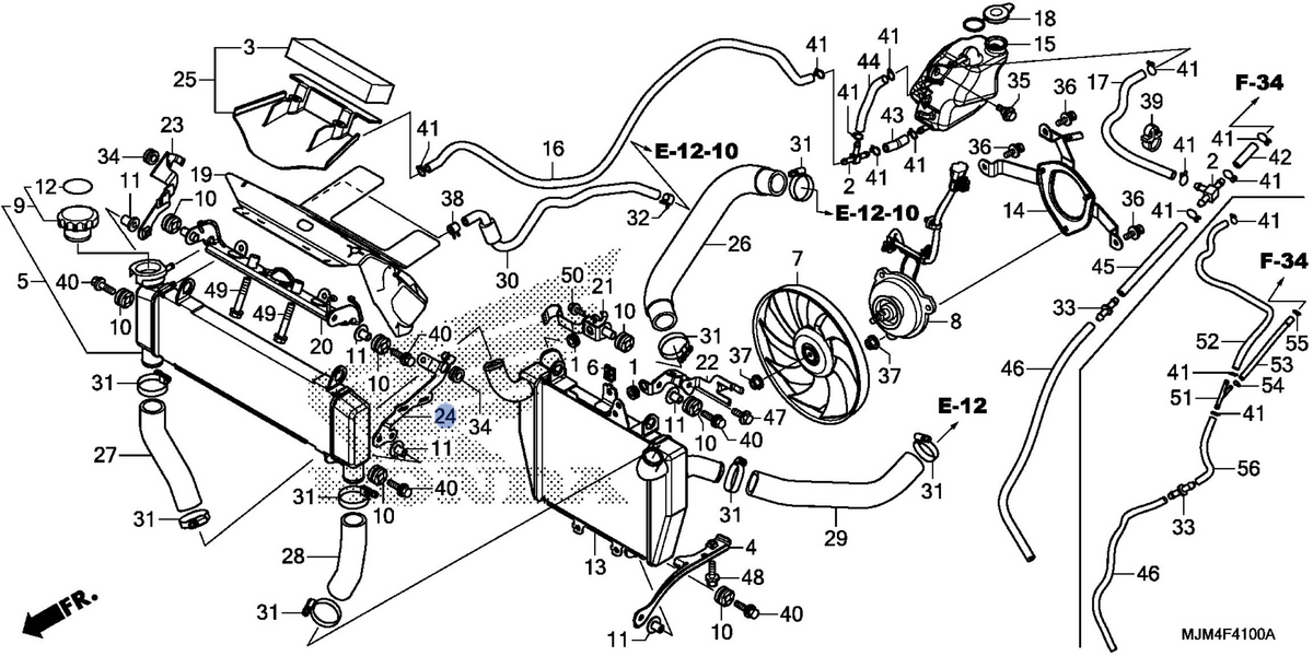 Honda OEM part 19136-MJM-D00