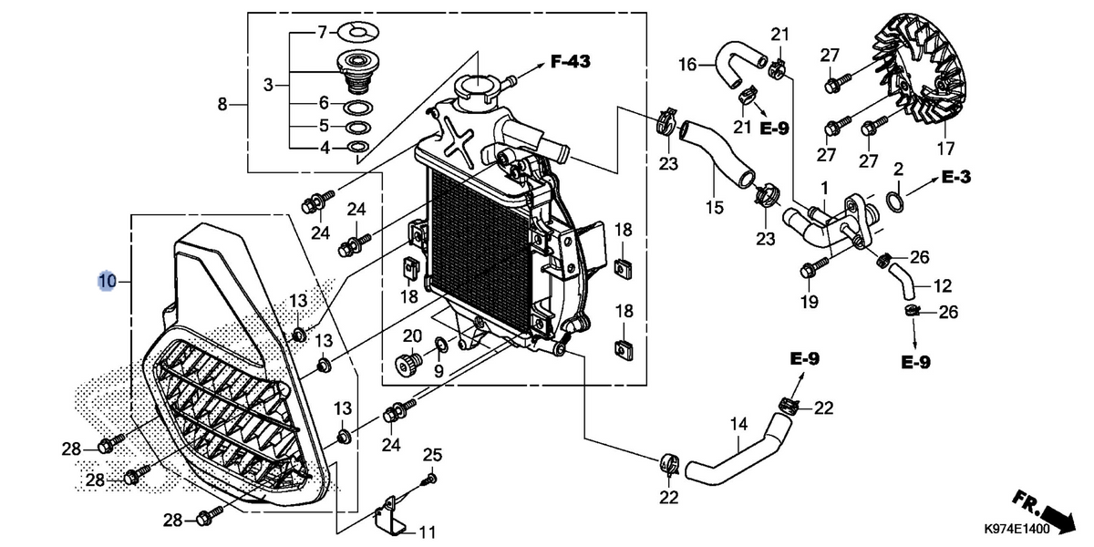 Honda OEM part 19150-K97-T00