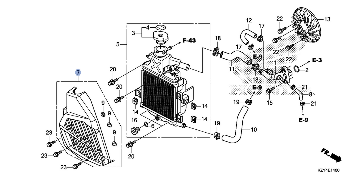 Honda OEM part 19150-KWN-781