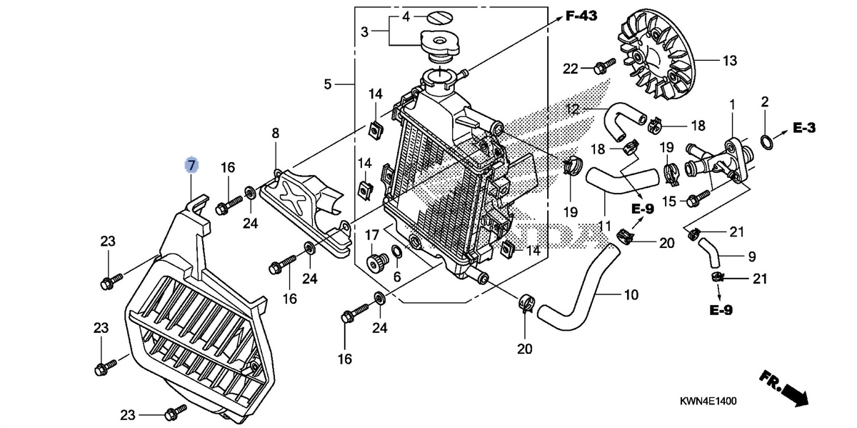 Honda OEM part 19150-KWN-900