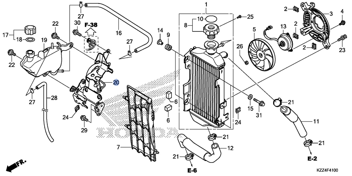 Honda OEM part 19150-KZZ-900
