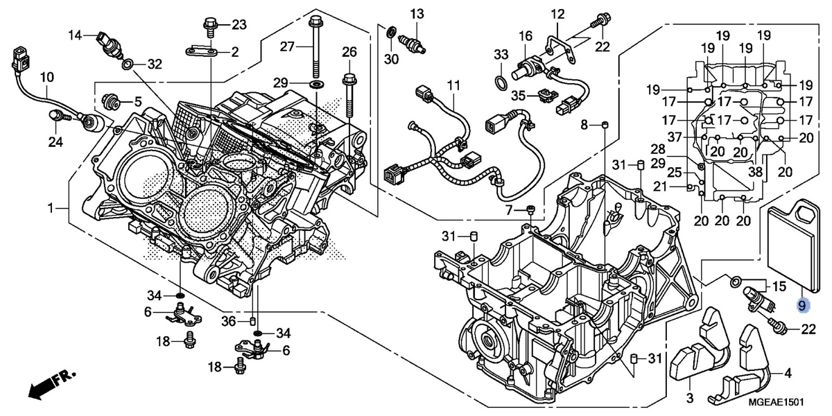 Honda OEM part 19150-MGE-D00