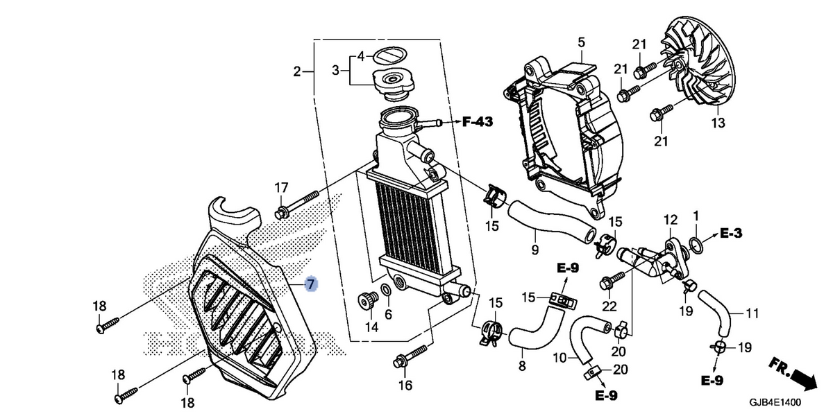 Honda OEM part 19151-GGZ-J00