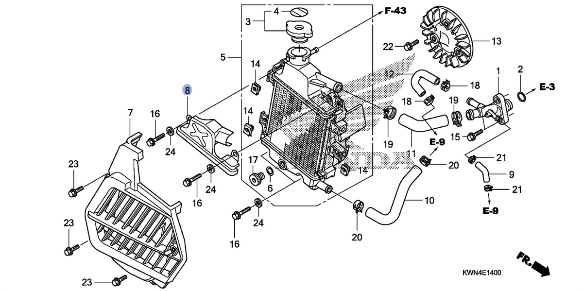 Honda OEM part 19161-KWN-900