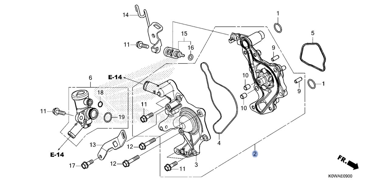Honda OEM part 19200-K3V-N00