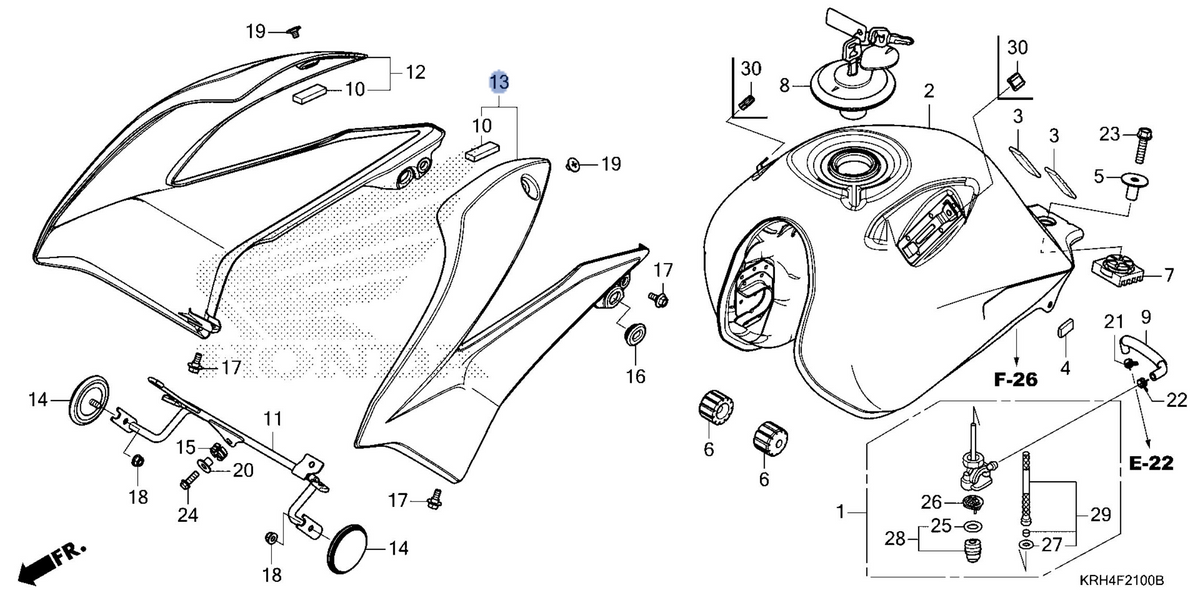 Honda OEM part 19200-KRH-J00ZB
