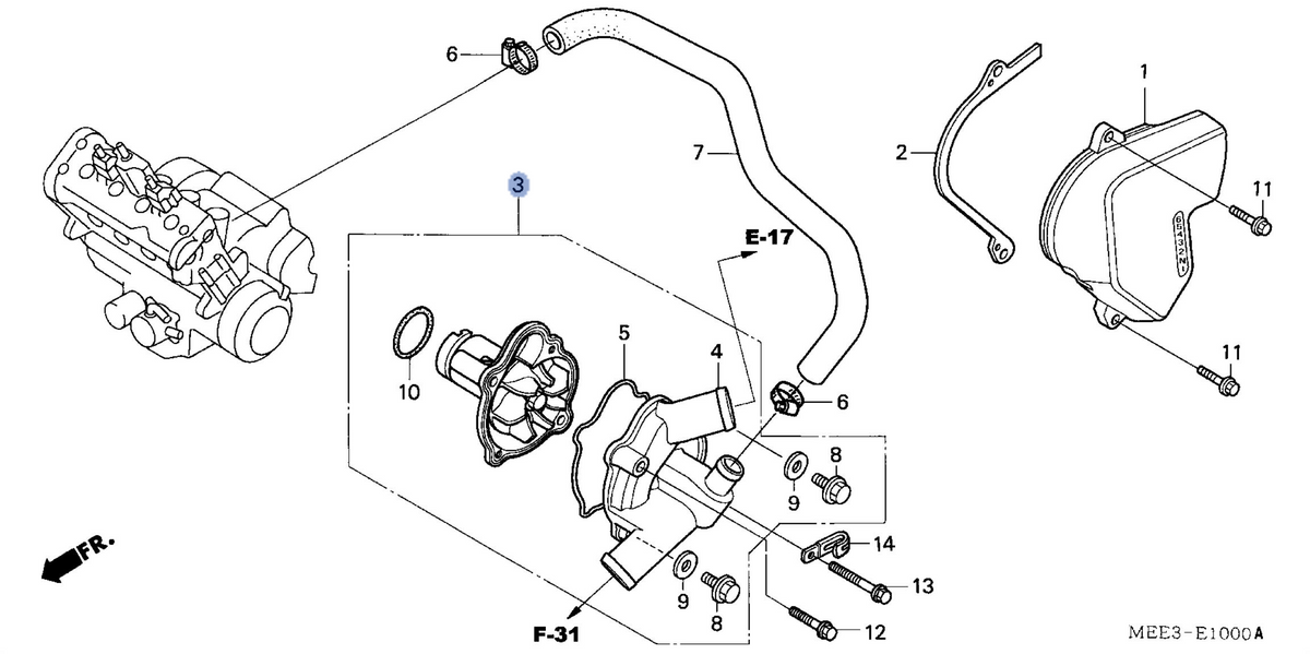 Honda OEM part 19200-MEE-325