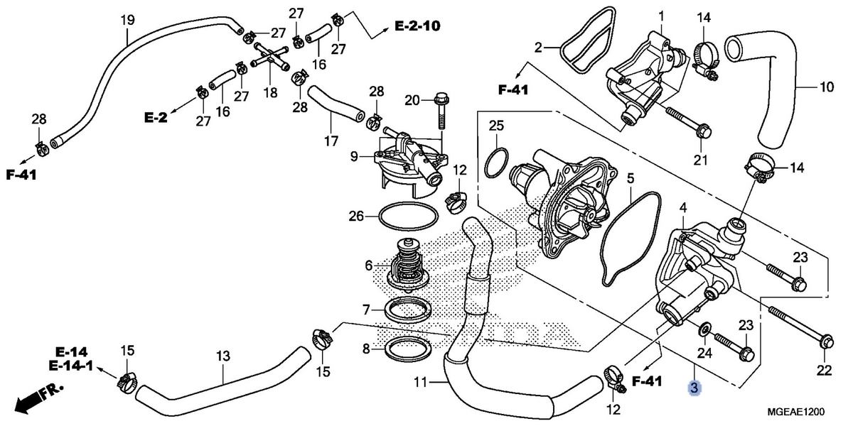 Honda OEM part 19200-MGE-000