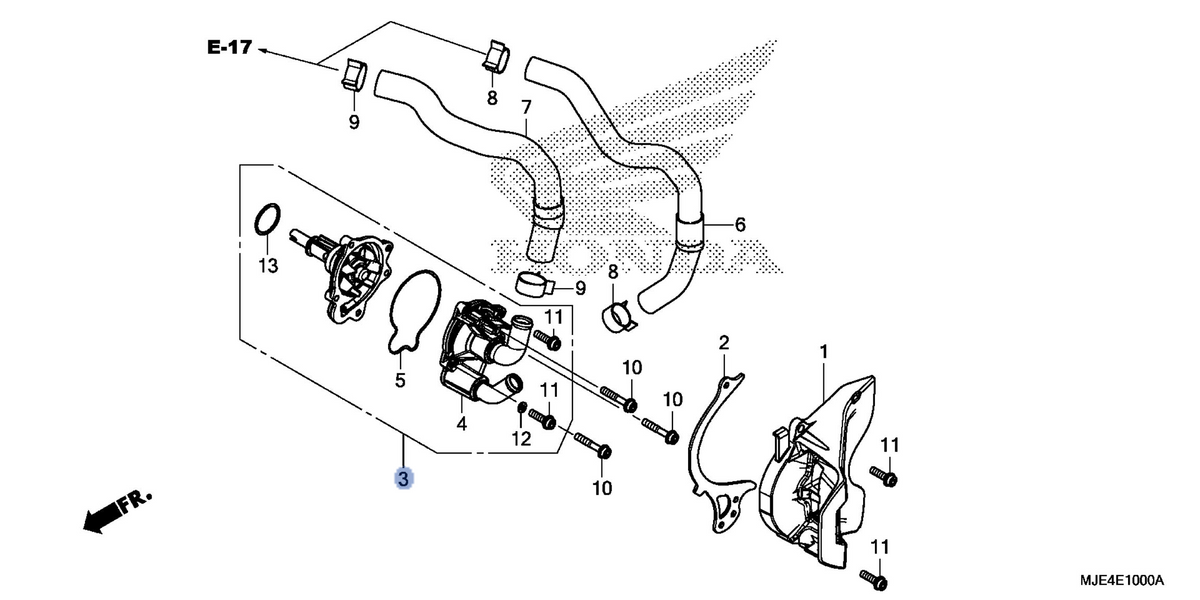 Honda OEM part 19200-MJE-305