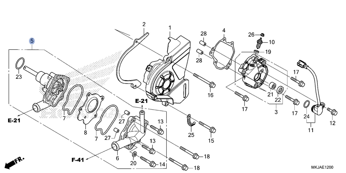 Honda OEM part 19200-MKJ-306