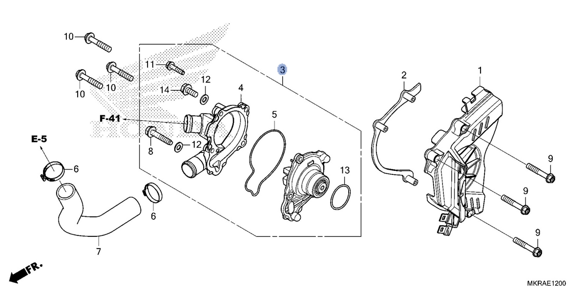 Honda OEM part 19200-MKR-D10