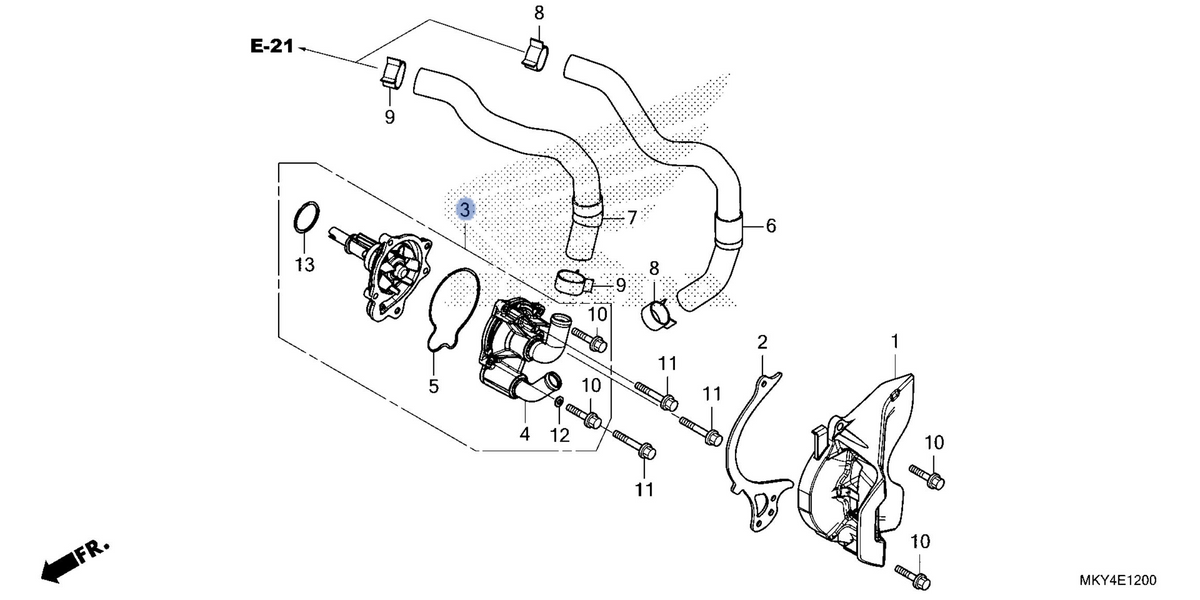 Honda OEM part 19200-MKY-305