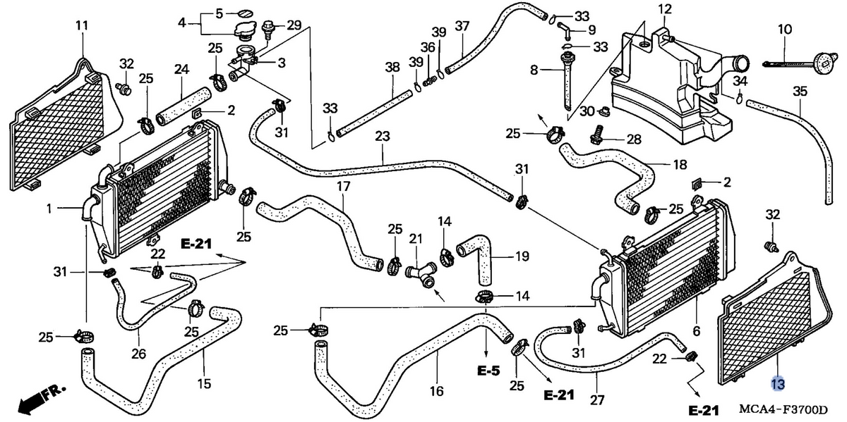 Honda OEM part 19205-MCA-000